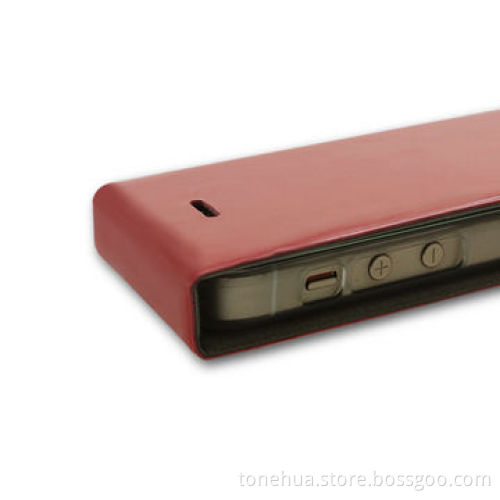 PU Leather Flip Case for iPhone5, Offer OEM/ODM services, Various Colors Available
